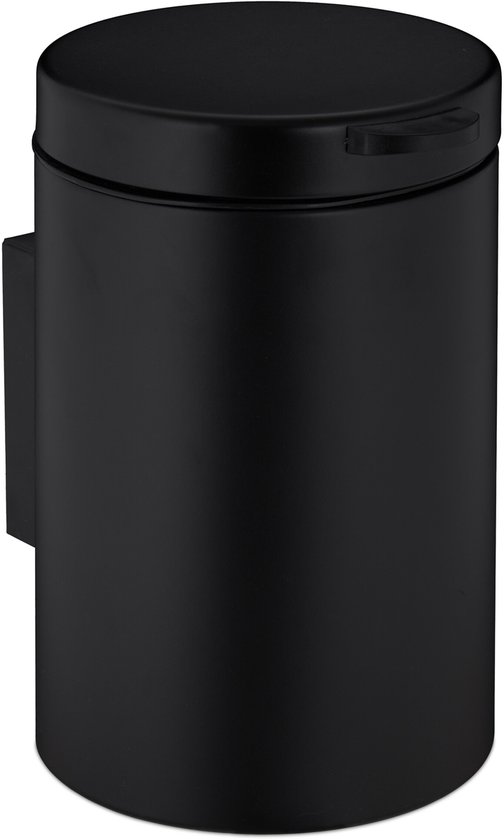 afvalbakje 3 l - hangend - softclose - binnenemmer - toilet - badkamer - zwart