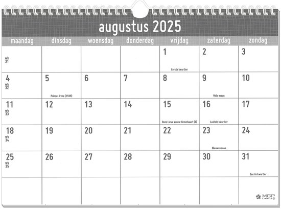 MGPcards - Maandkalender 2026 - 18 Maanden - Familieplanner - Kalender - Looptijd 1 juli 2025 tm 31 december 2026