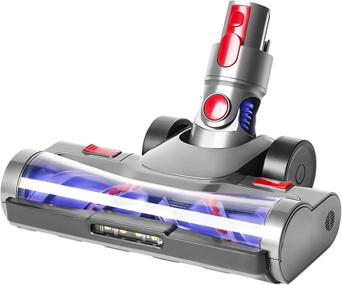 Gemotoriseerde elektrische turboborstel vervangende stofzuigerkop voor Dyson V7 V8 V10 V11 V15, vloerborstelaccessoire met directe aandrijving en LED-lampjes