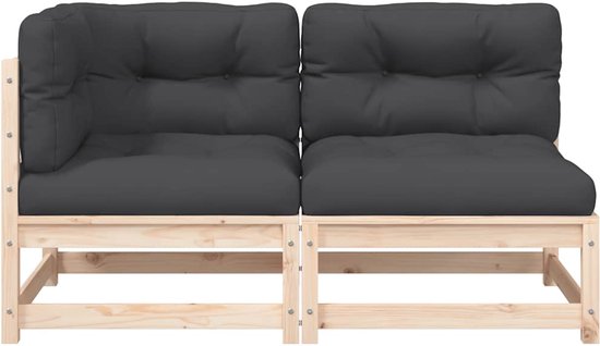 vidaXL-Tuinbank-2-zits-met-kussens-massief-grenenhout