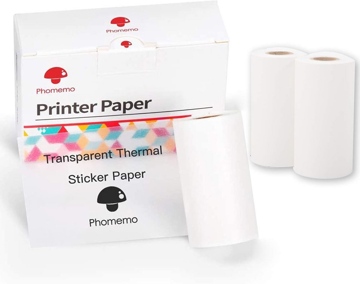 Bluetooth Pocket Mobiele Thermische Printer - Zelfklevende Transparante Film