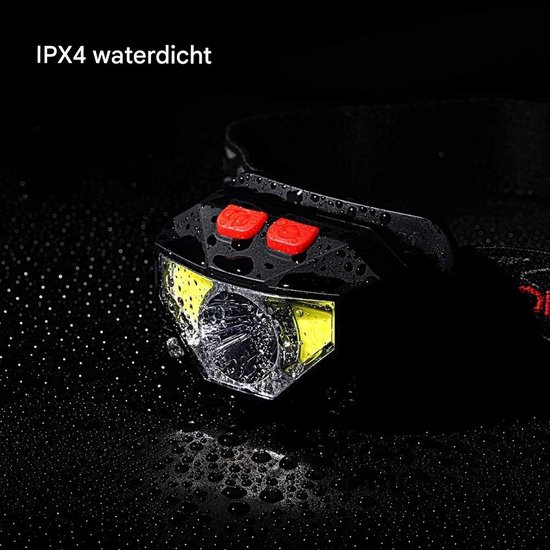 LED-koplamp - Met bewegingssensor - Oplaadbare USB-koplamp - 300LM - 8 verlichtingsmodi - IPX4 waterdicht - 30 uur continu - Geschikt voor vissen, kamperen, lezen, wandelen, fietsen — afbeelding 3