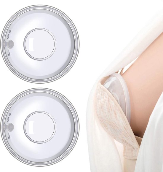 Foto: Alyze lekschalen 2 stuks bpa vrij opvangen van borstmelk borstkolf handmatig siliconen collector borstschelpen borstvoeding accessoires