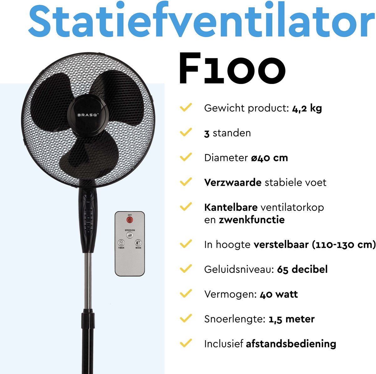 Statief ventilatoren met afstandsbediening kopen? ✔️ Tot 36% korting