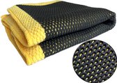 Klei Doek Auto – 3D Kleidoek – Geperforeerde Clay Towel Mitt - Auto Klei – Claybar – Auto Kleien Polijsten – Auto Reiniging set - Multi Car detailing set - Microvezel Reinigingsdoek – Hars, Teer, Vliegjes, Vogelpoep Verwijderen – Geel Zwart