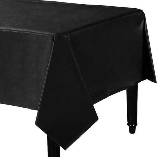 Zwart Tafelkleed - 274x137cm - Plastic | bol.com
