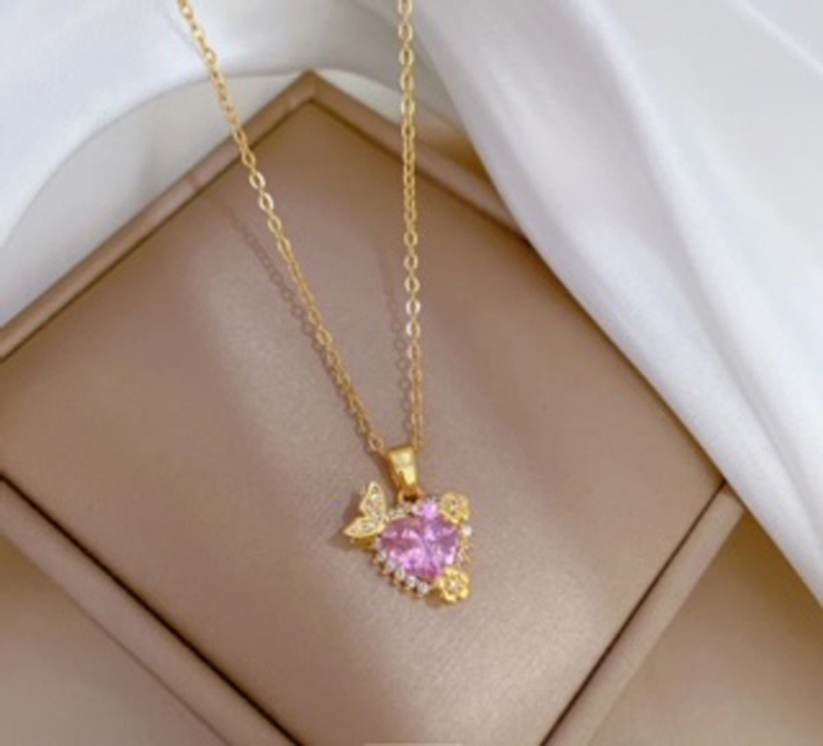 JP Family Jewelry - Luxe Halsketting - Dubbel Verguld RVS, Lengte 40+5 cm