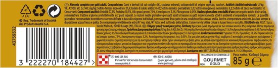 Purina Gourmet Diamant vochtige doekjes voor katten met rundvlees, 24 blikjes à 85 g