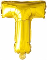 Wefiesta Folieballon Letter T 102 Cm Goud