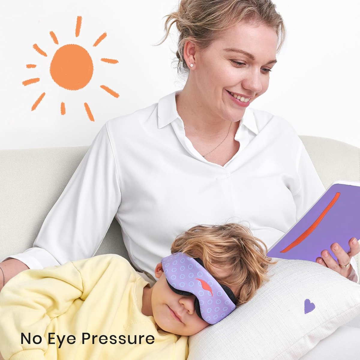 Manta KIDS Sleep Mask – Periwinkle - Slaapmasker voor kinderen – 100% verduisterend – Geen druk op ogen – Volledig verstelbaar voor een perfecte pasvorm – Hypoallergeen – Zacht & ademend – Voor kinderen vanaf 6 jaar — afbeelding 11