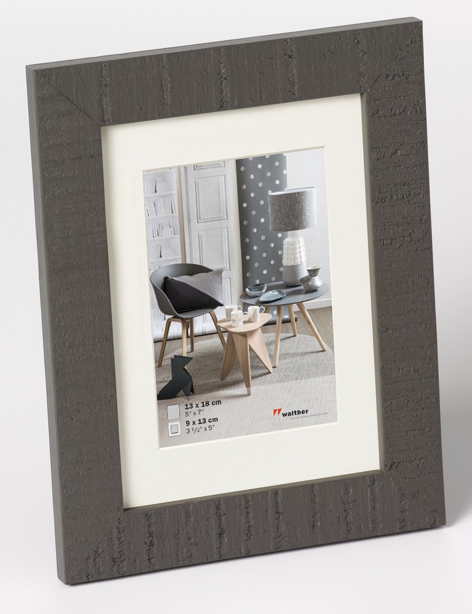 Walther Home - Houten lijst - Fotoformaat 13x18 cm - Grijs