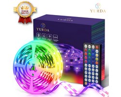 YURDA 10 Meter led strip - Verlichting - Led strips - 44 Toetsen - Zelfklevend - Met afstandsbediening