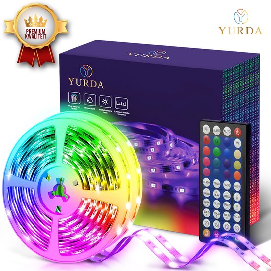 YURDA 10 Meter led strip - Verlichting - Led strips - 44 Toetsen - Zelfklevend - Met afstandsbediening