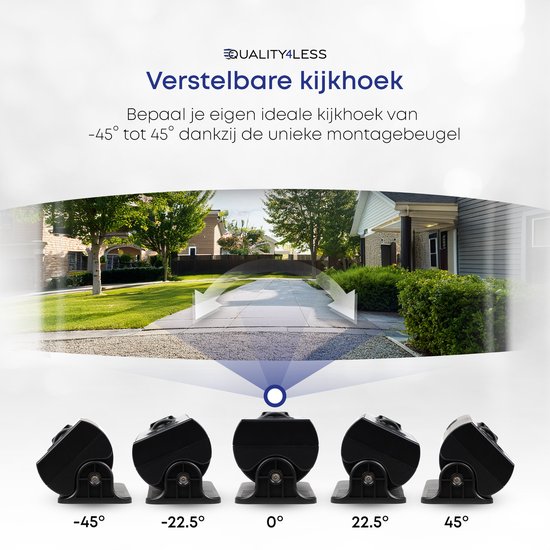 Quality4Less™ - Slimme Draadloze Video Deurbel met camera - Inclusief draadloze gong en 32GB SD-Kaart - 1080P Full HD - Wifi deurbel - Geen betaald abonnement nodig van Quality4Less™ — afbeelding 4