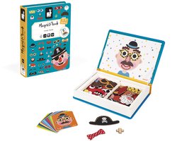 Janod - Magnetibook - Gekke gezichten jongens