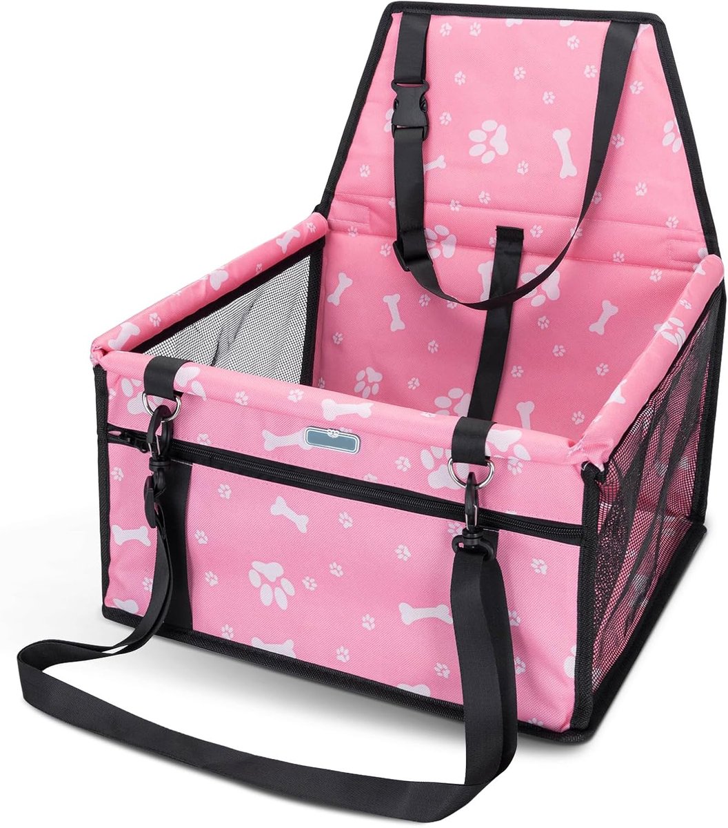 Hondenmand Auto – Autostoel Hond – Automand Hond – Roze