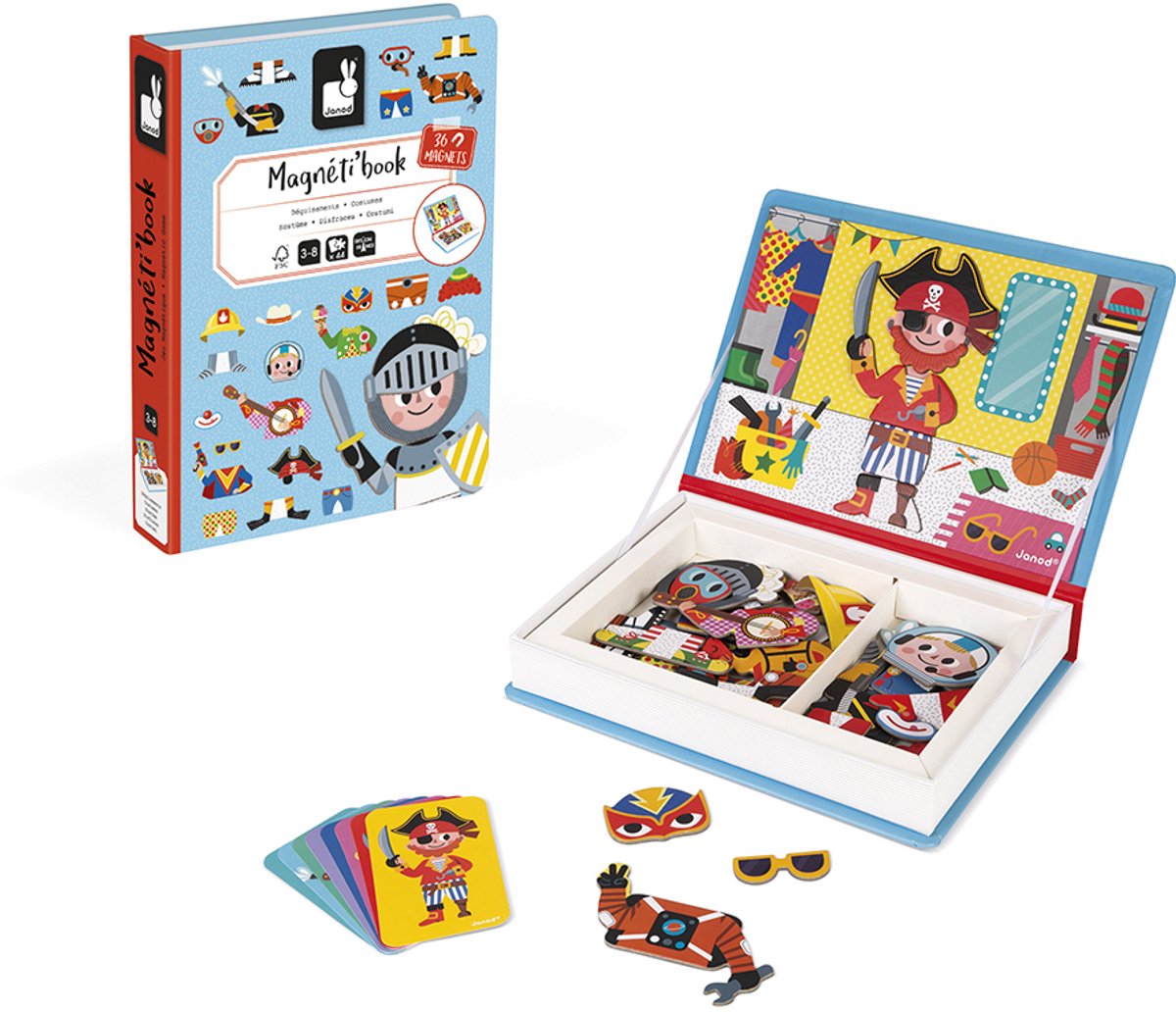 Janod Magnetibook - Verkleedfeest jongens