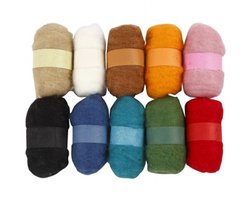 CC Gekaarde Wol Set 10x25 gr Basis