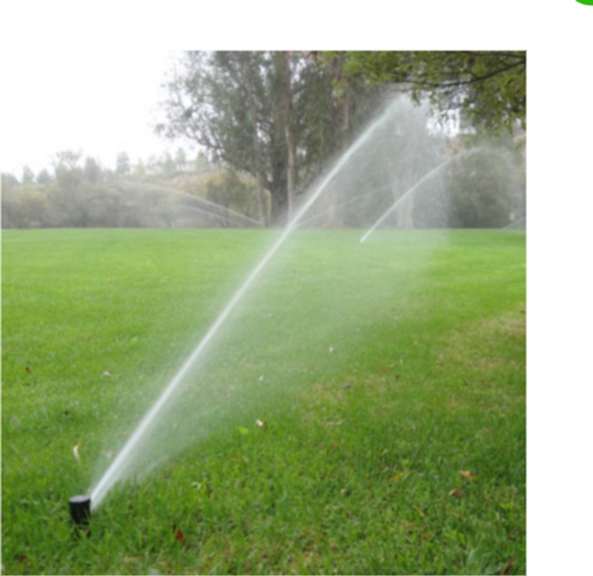 RainBird - type 8005 Rotor - pop-up memory arc sproeier - sector - uitschuifhoogte 12 -7 cm - 1" bi.dr. - 50° tot 330° - rondgaand 360° - sproeibereik 11 -9 - 24 -7 meter - incl. 8 nozzles - met terugslagklep - lage druk leegloop