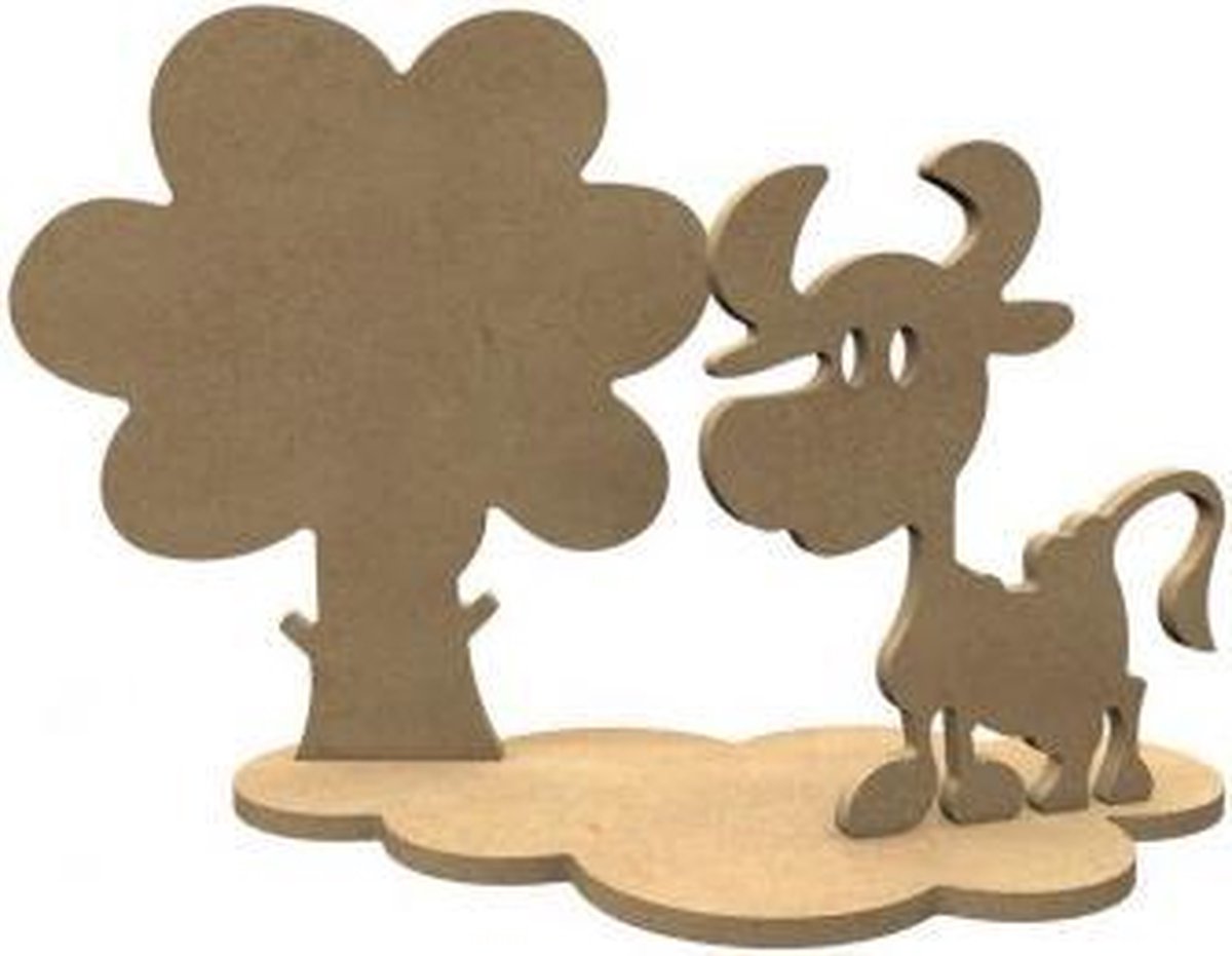 Gomille MDF Figuren koe knutselset 24x19 cm creatief speelgoed.