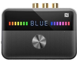 DrPhone SoundSyncX - Bluetooth 5.3 Audio-Ontvanger En Zender – Dynamische RGB-verlichting - Helder LED-display - Diverse Aansluitmogelijkheden - Dual Connection - Slimme NFC-koppeling - Zwart