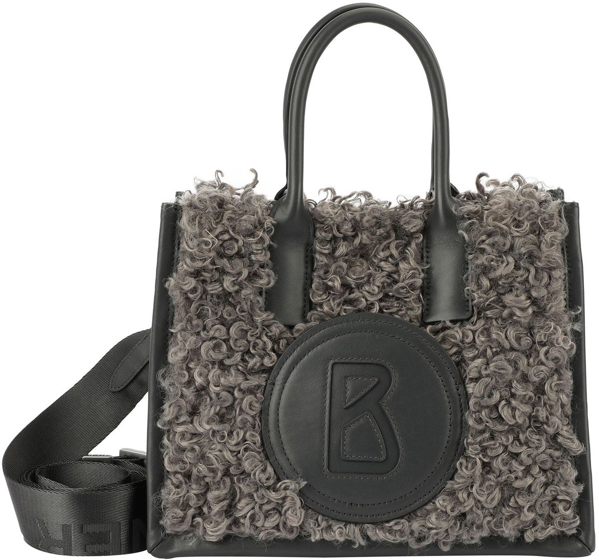 Bogner Handtas Schoudertas Rigi Attirato Liva Handbag Darkgrey Grijs