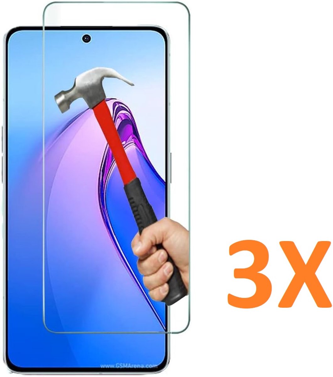 Screenprotector Glas - Tempered Glass Screen Protector Geschikt voor: OPPO Find X8 Pro - 3x