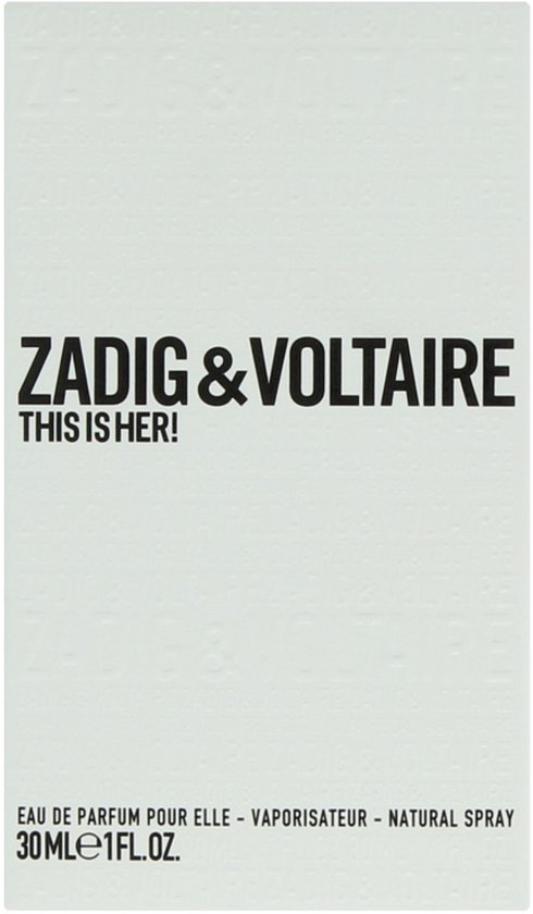 Zadig & Voltaire This is Her! parfum - Damesparfum met vanille en sandelhout - 30 ml