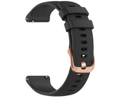 Siliconen bandje - geschikt voor Garmin Venu 2s / 3s / 4 (41mm) / Vivoactive 4s / Forerunner 255s / 265s - Huawei Watch GT 5 Pro - 42mm / GT 6 / GT 5 / GT 4 - 41mm - zwart