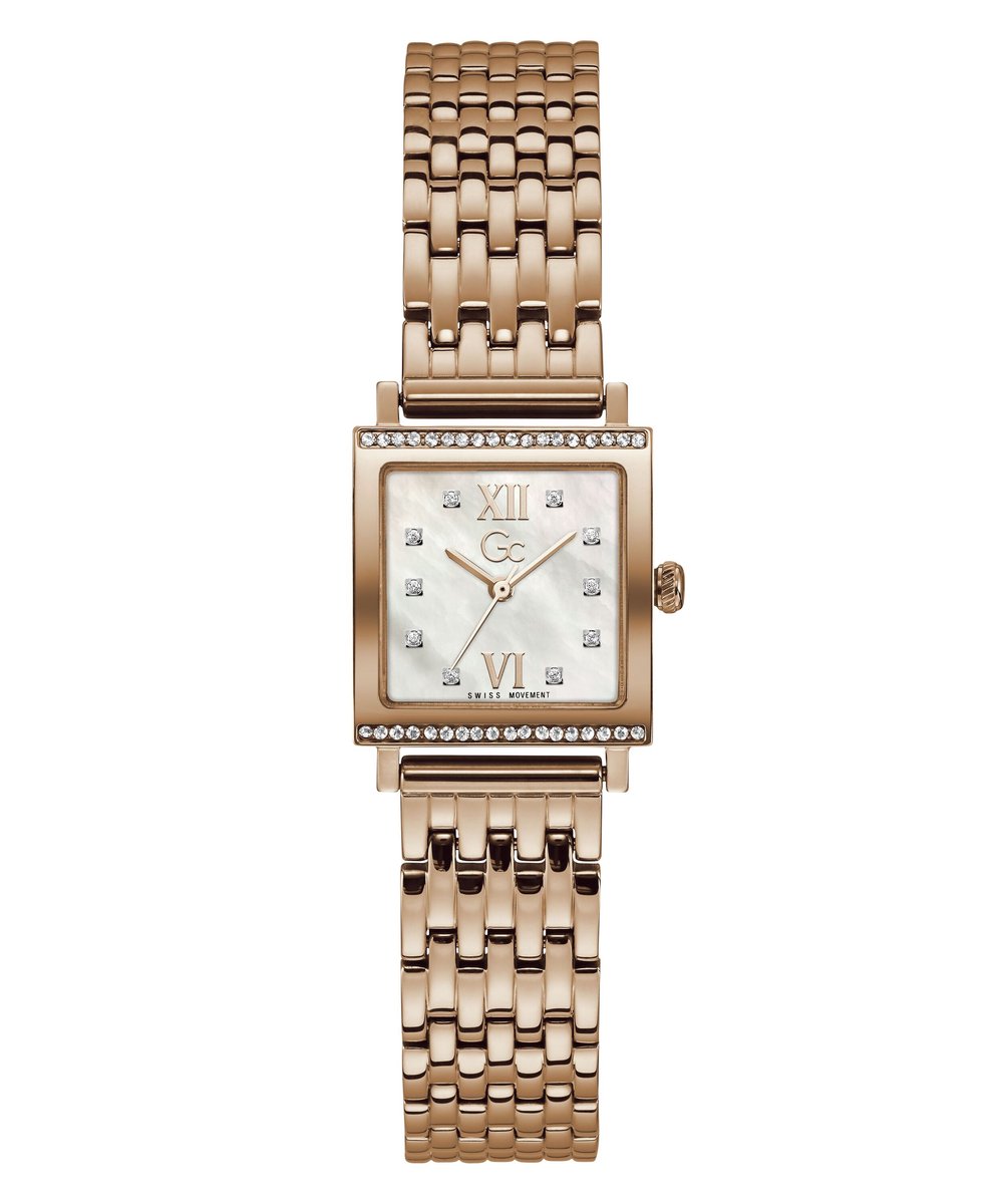 Gc Gc Quadrachic Kwarts Analoog Horloge Roségoudkleur Case: 100% Stainless Steel | Armband: 100% Stainless Steel 22.5 Y79003L1MF