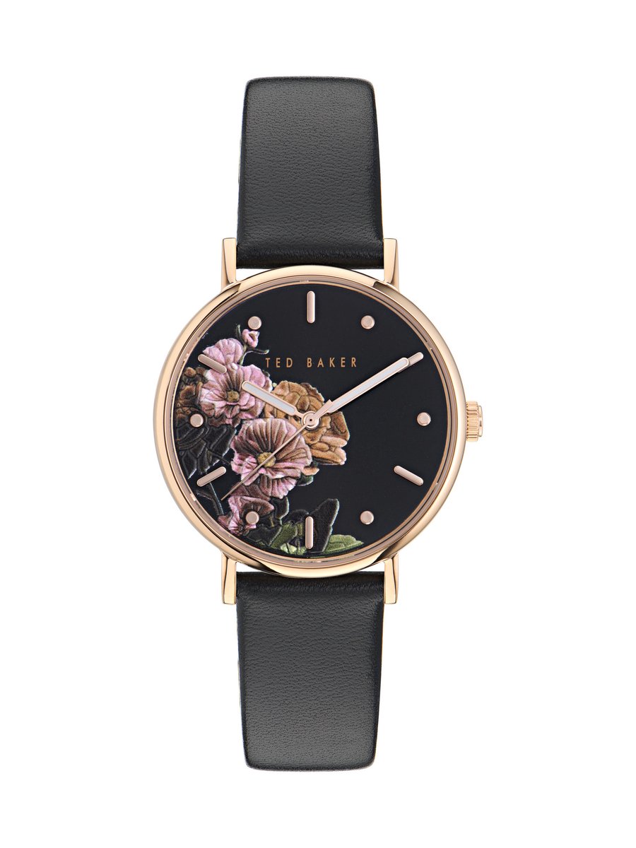 Ted Baker Phylipa Fashion Kwarts Analoog Horloge Zwart Case: 100% Stainless Steel | Armband: 100% Leather 34 BKPPHF305W0