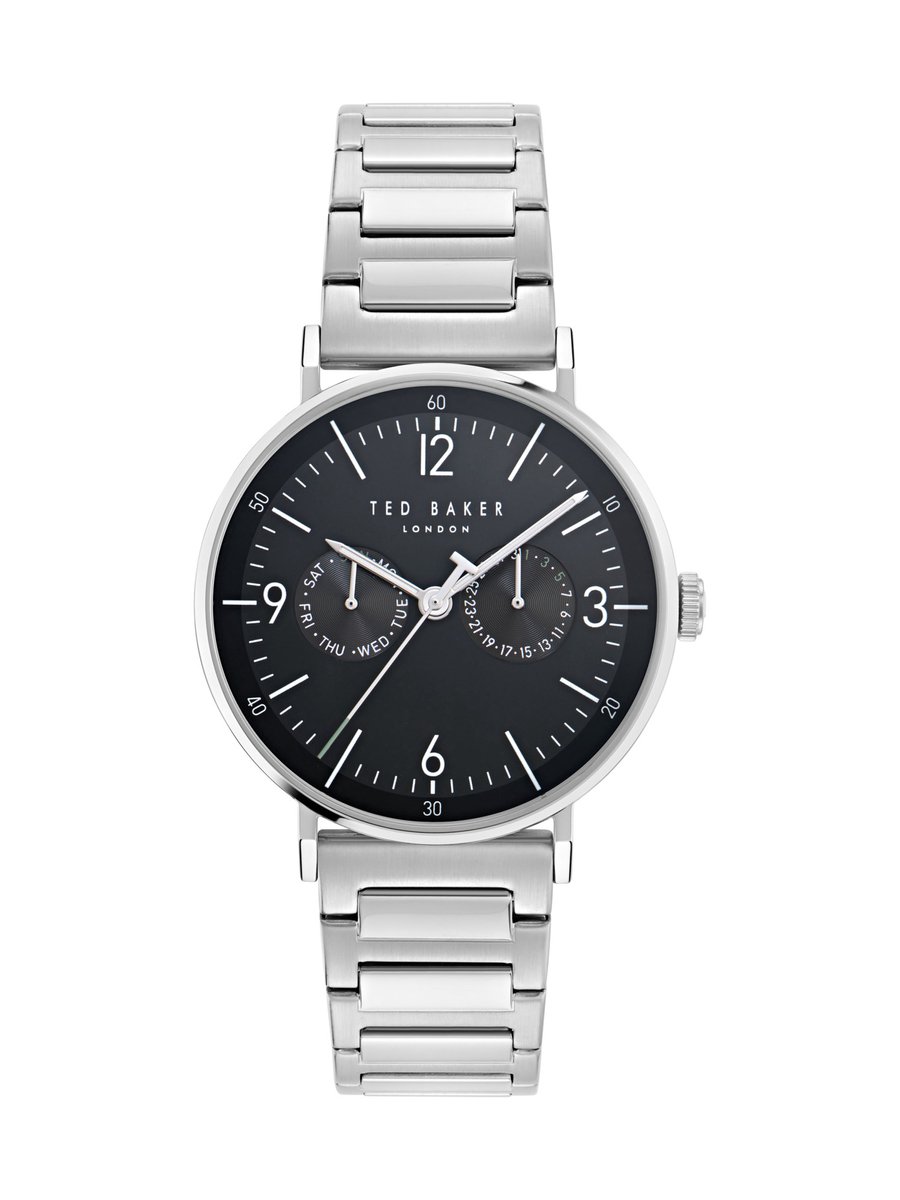 Ted Baker Phylipa Gents Timeless Kwarts Analoog Horloge Zilveren Toon Case: 100% Stainless Steel | Armband: 100% Stainless Steel 41 BKPPGF406W0