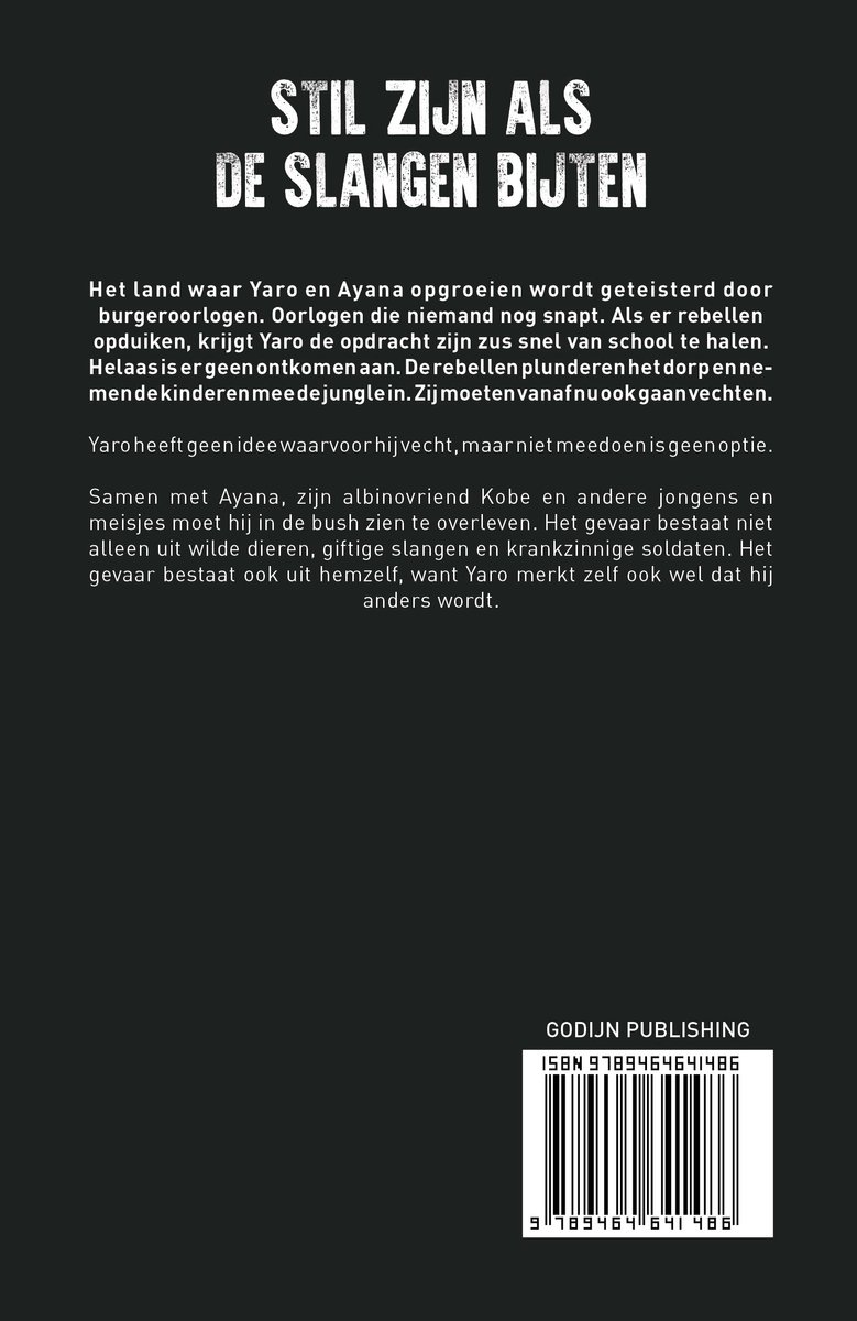 Stil zijn als de slangen bijten - back cover