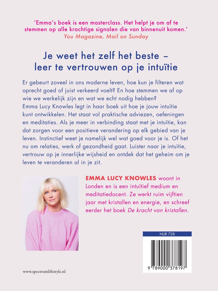 Vertrouw op je intuïtie - back cover