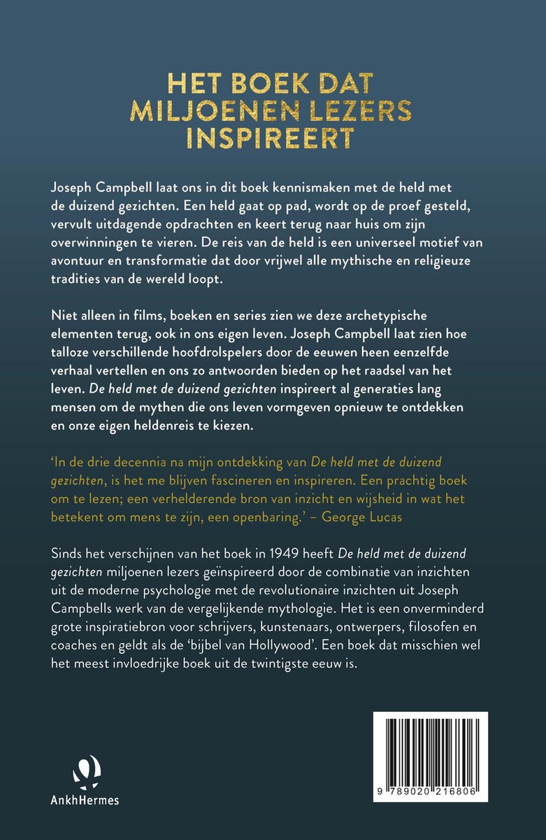 De held met de duizend gezichten - back cover