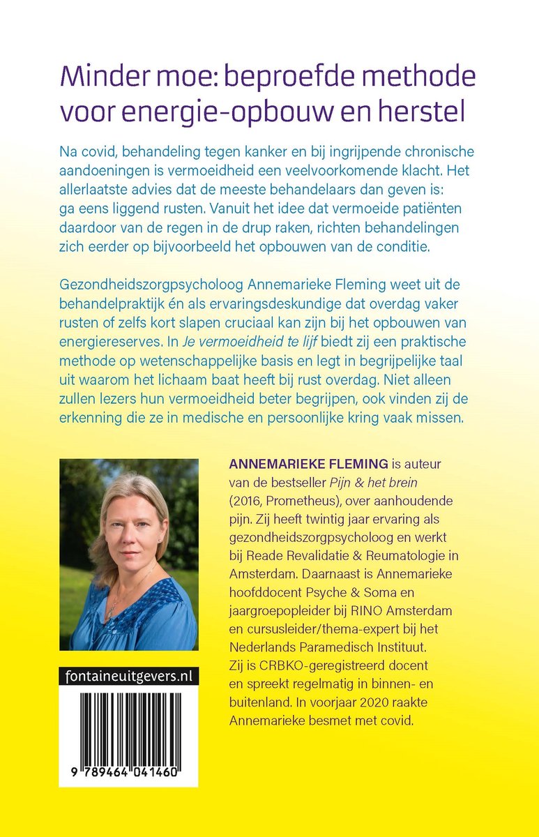 Je vermoeidheid te lijf - back cover