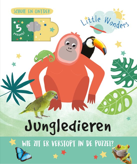Jungledieren - Schuif en ontdek - cover