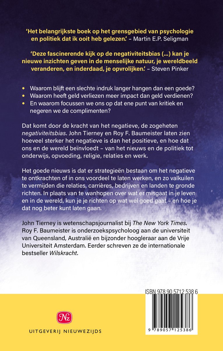 De kracht van het negatieve - back cover