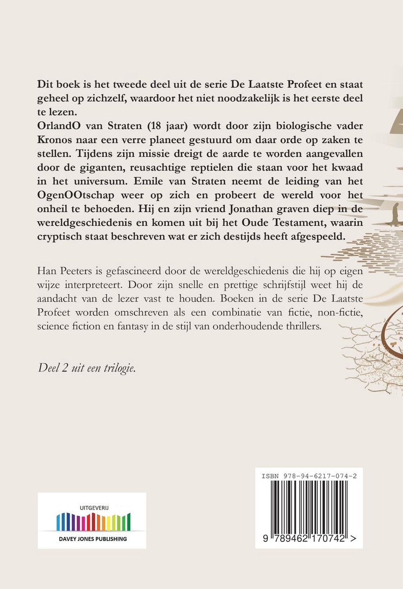 De laatste Profeet en de giganten - back cover