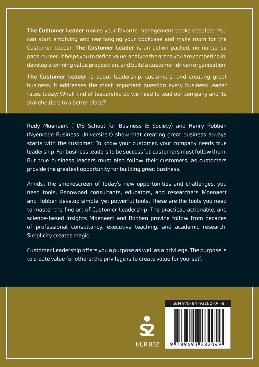 The customer leader - back cover
