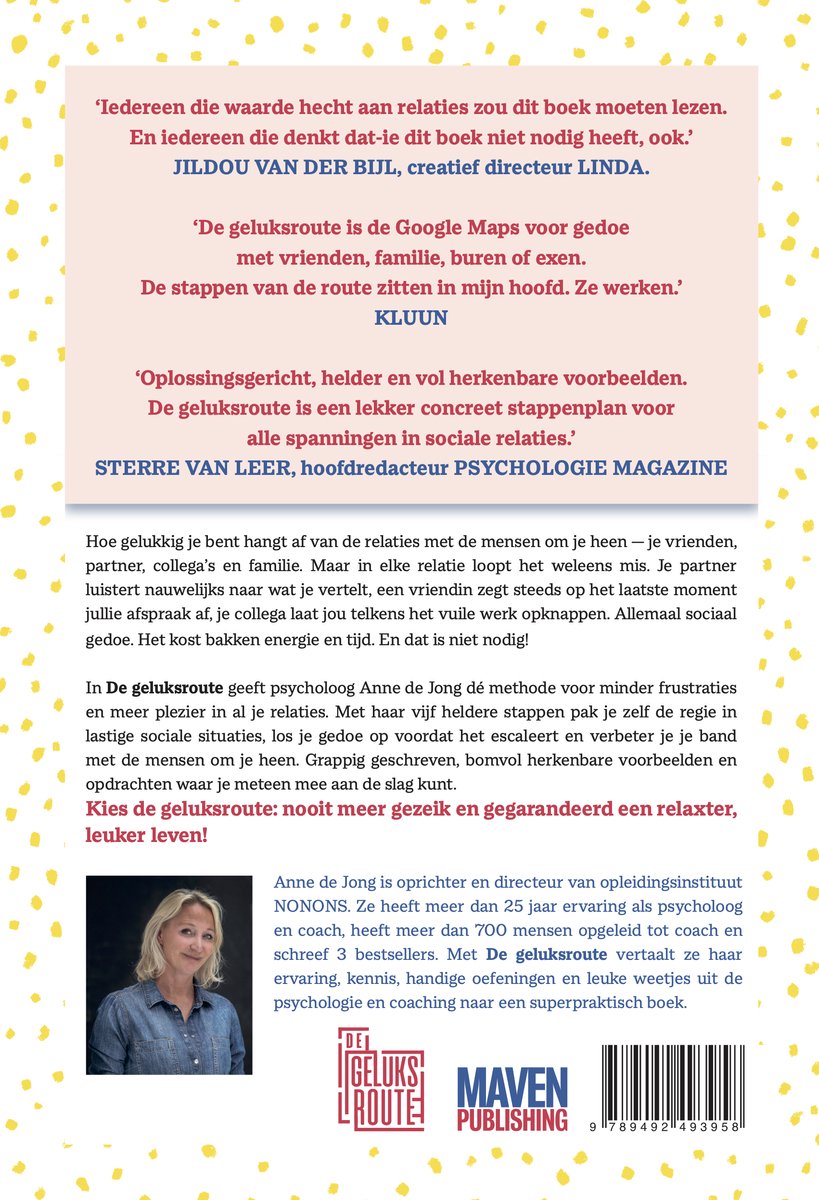 De geluksroute - back cover