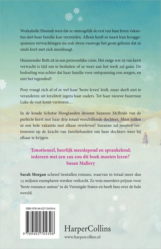 Boekcover met de titel 'Winter in Schotland' en een beschrijving van het verhaal.