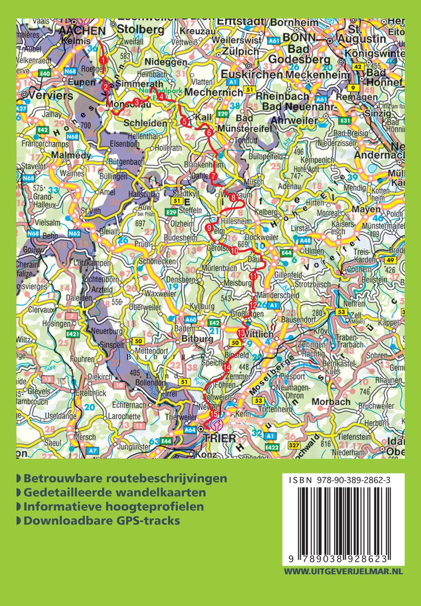 Rother wandelgids Eifelsteig - back cover