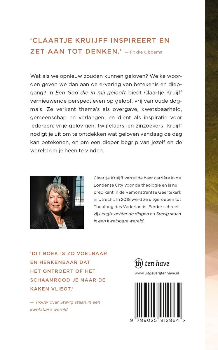 Een God die in mij gelooft - back cover