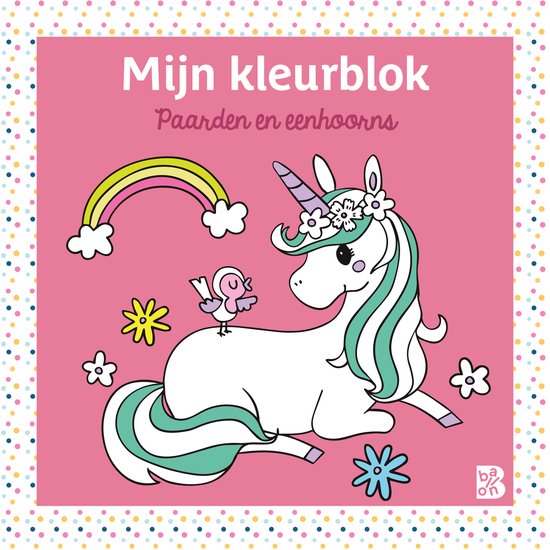 Mijn kleurblok: Paarden en eenhoorns - cover