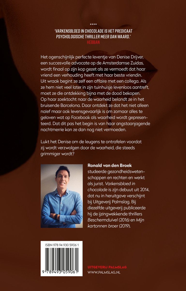 Varkensbloed in chocolade - back cover