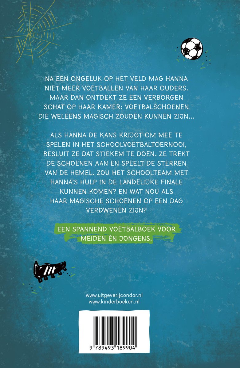 Hanna Panna en de magische voetbalschoenen - back cover