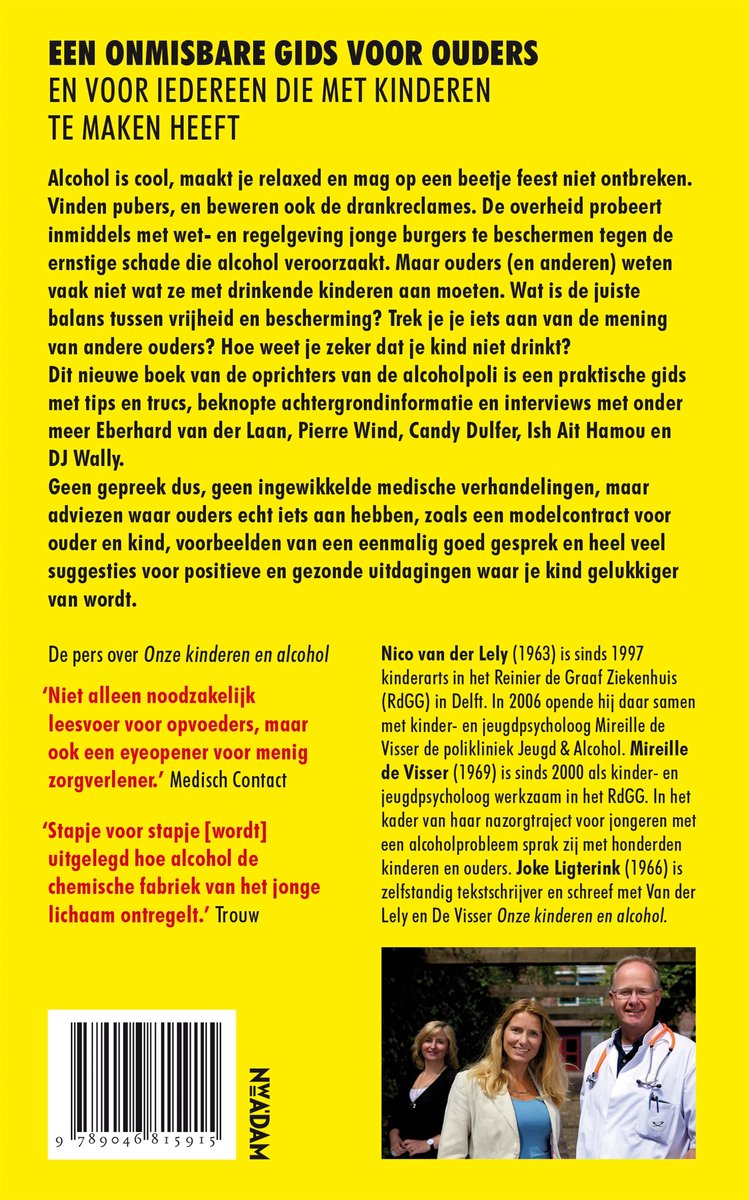 De alcoholvrije puber - back cover