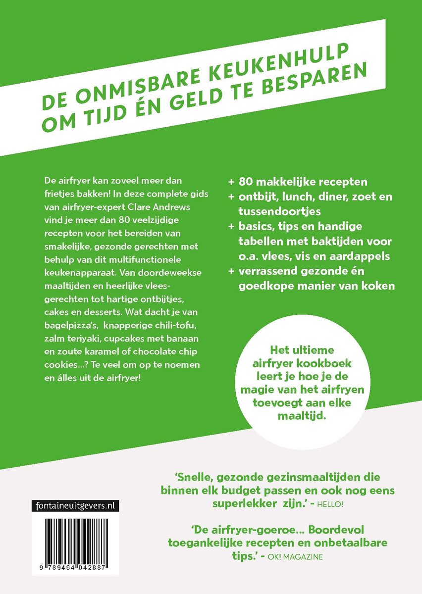 Het ultieme airfryer kookboek - back cover