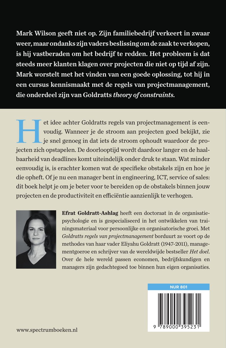 Goldratts regels van projectmanagement - back cover